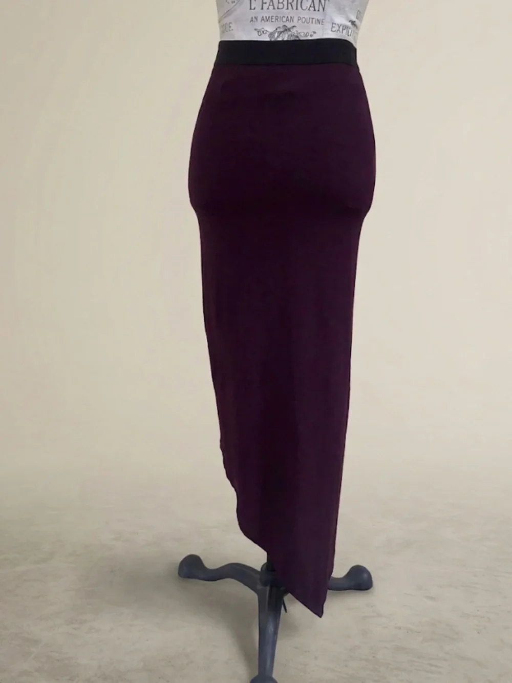 Michelle Mason Asymmetric Wrap Skirt Wine Plum Size P (XS) New With Tags!